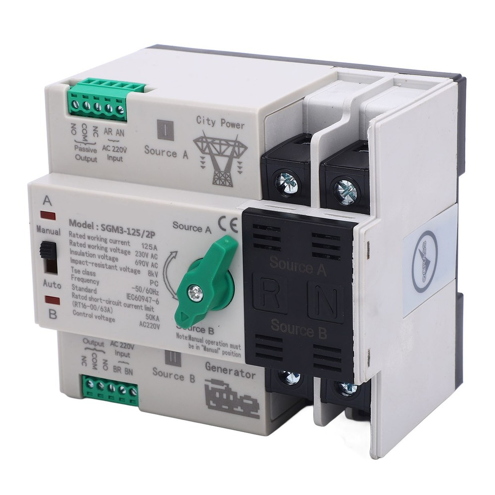 125A Double Power Automatic Transfer Switch For Generator Excellent