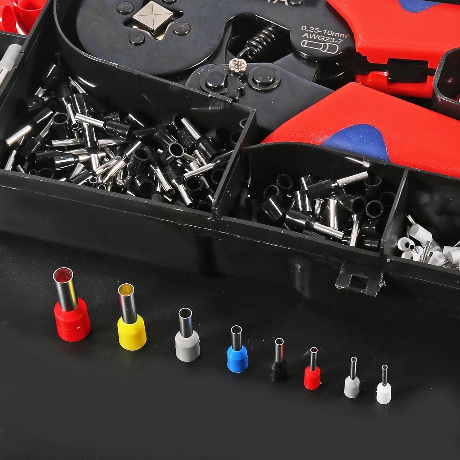 Ferrule Crimping Tool Kit Self-adjustable Wire Crimper Pliers 1200pcs Terminal