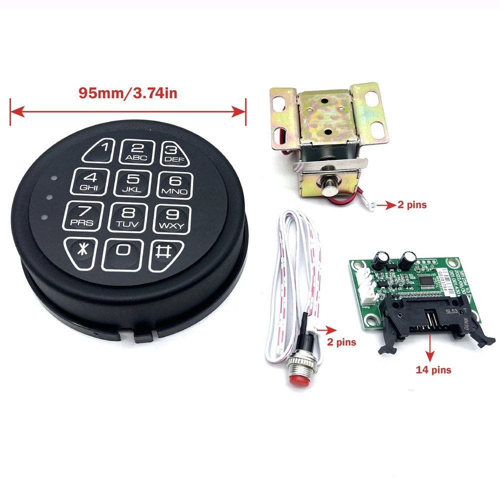 YOSEC Gun Safe Replacement Lock Electronic Black keypad Safe Lock