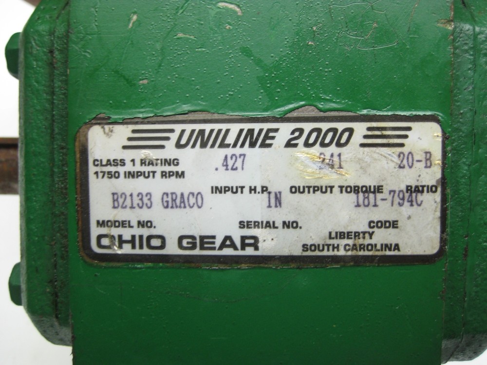 OHIO GEAR B2133 GEAR REDUCER NSNP