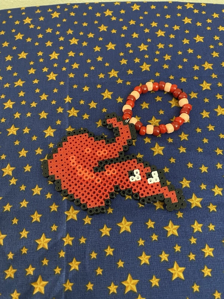 Red Worm Kandi Bracelet - Handmade