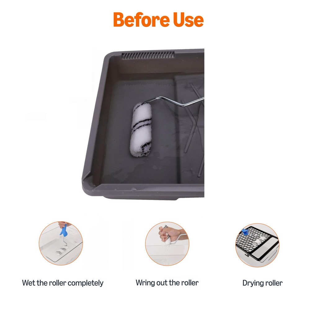 Amazon Basics Microfiber Paint Roller Covers for Smooth 24 Pack, White