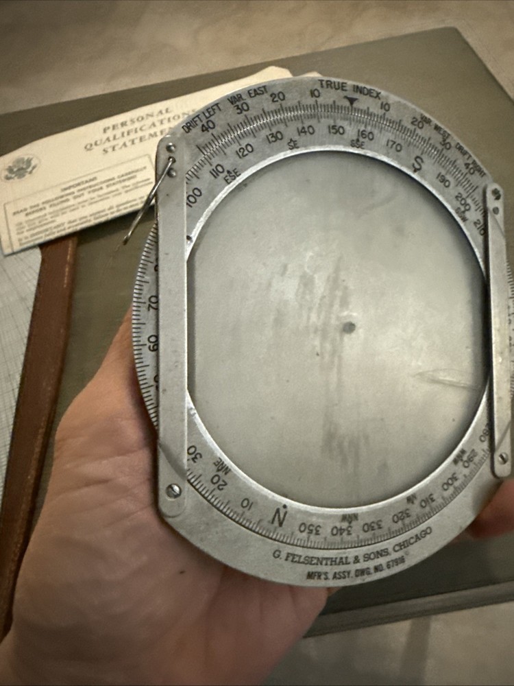 USAAF Type E-6B AERIAL DEAD RECKONING COMPUTER +Case+Paperwork. Z9