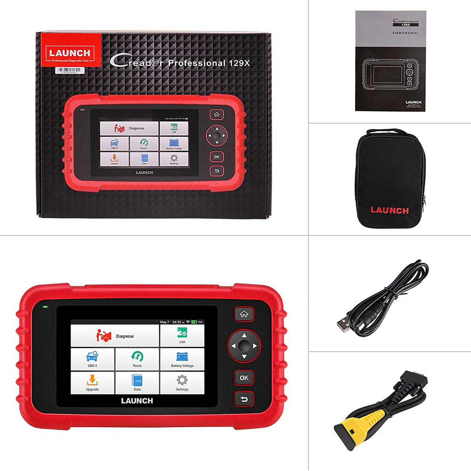 LAUNCH X431 CRP129X OBD2 Scanner Engine ABS SRS AT SAS EPB TPMS Diagnostic Tool