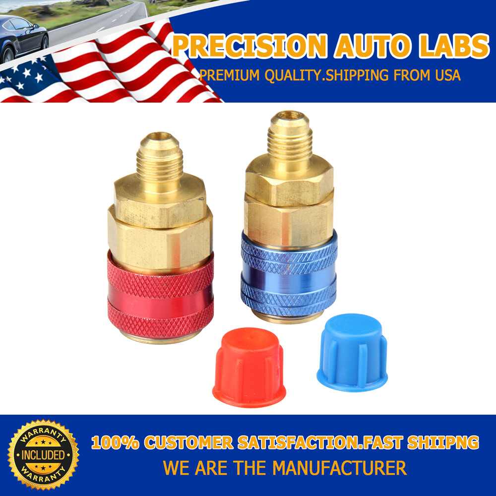 Car A/C  Quick Coupler Adapter Automotive High Low Pressure Adapter -2 PCS