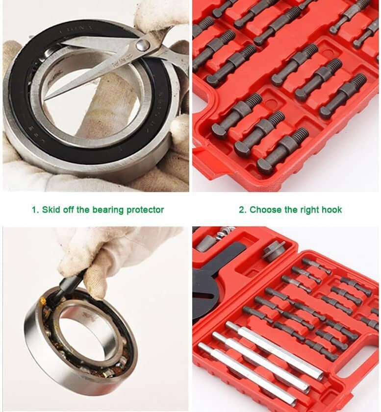 Three-jaw Puller Kit Inner Hole Removal Tool Bearing Disassembly with Box