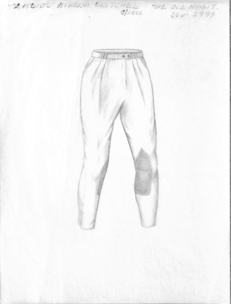 Ladies Athena Britches 2000 Graphite Drawing