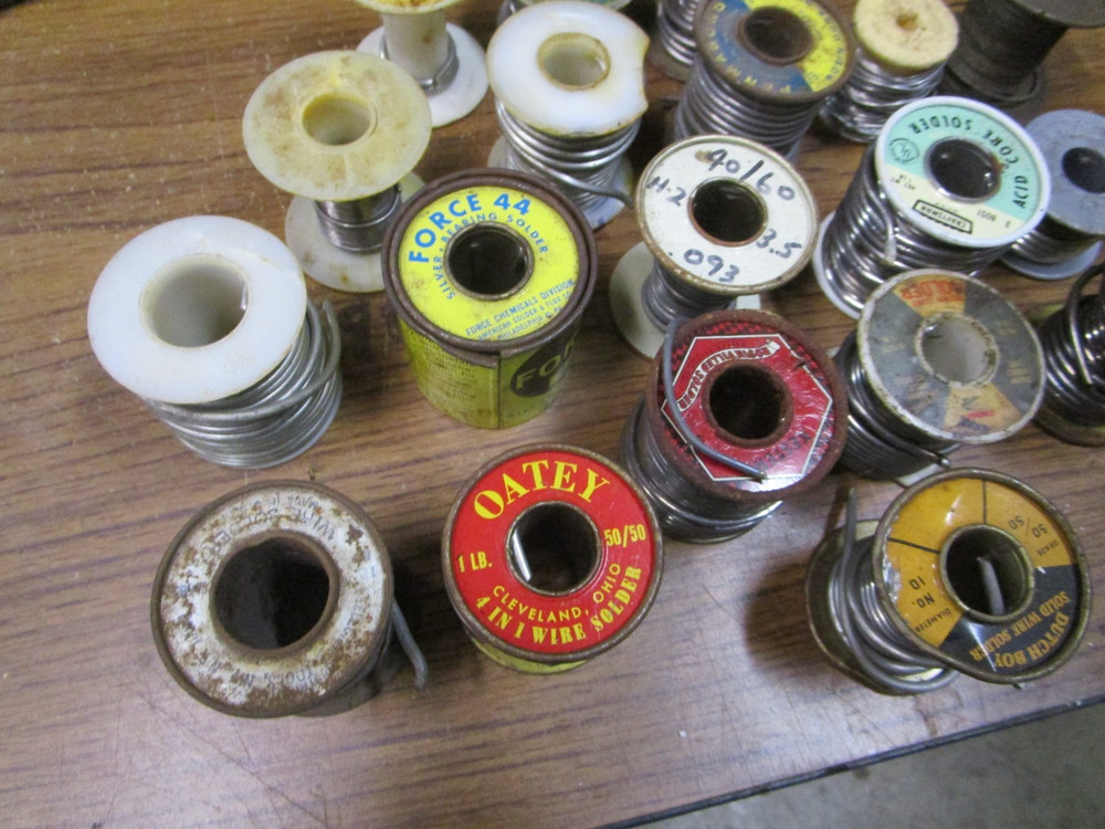 11 Lb. Assorted Lot Various Size & Composition Solder Acid Rosin Core ETC
