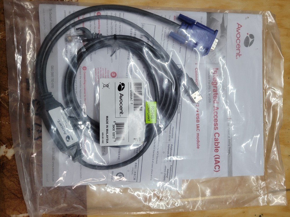 New AVOCENT USBIAC-7 Autoview KVM Switch Cable Module