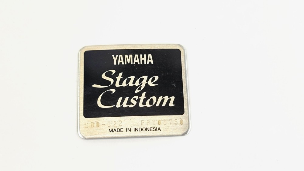 Yamaha Stage Custom Drum Badge with Serial Number