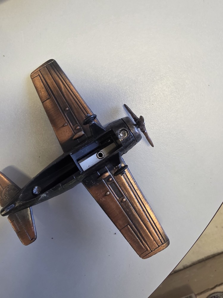 Fighter Jet Bronze Pencil Sharpener Cast Metal