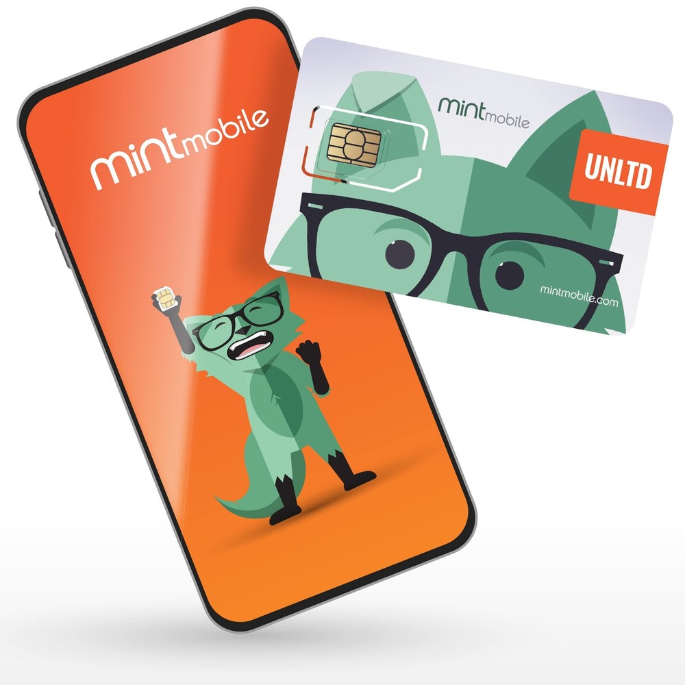 $30/mo. Mint Mobile Phone Plan with Unlimited Talk, Text & Data for 3 Months...