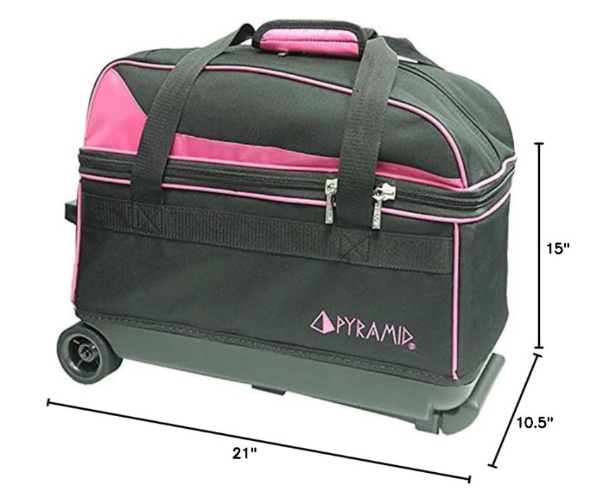 Prime Double Roller 2 Ball Bowling Bag , Large Separate Compartment for Bowling