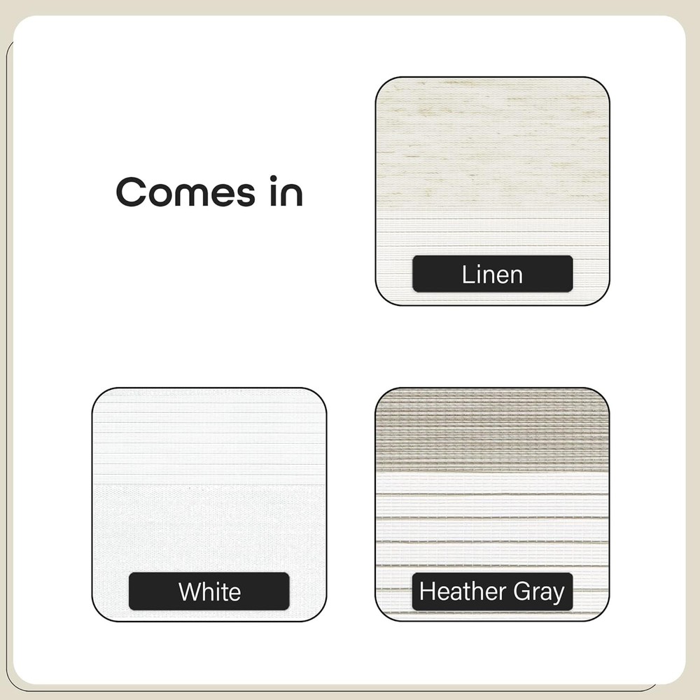 Cordless Celestial Sheer Double-Layered Window Roller Shade 35 Inch Width x 72