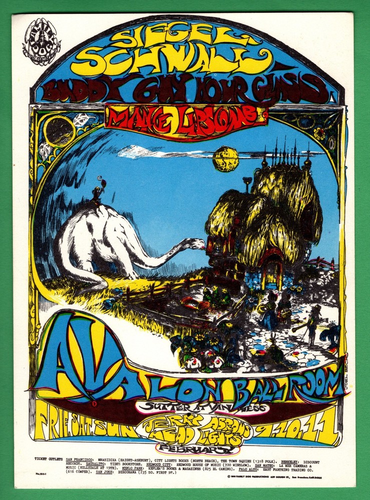 SiegeL SchWaLL BuDDy Guy AVaLon FD105 1968 PoStcard