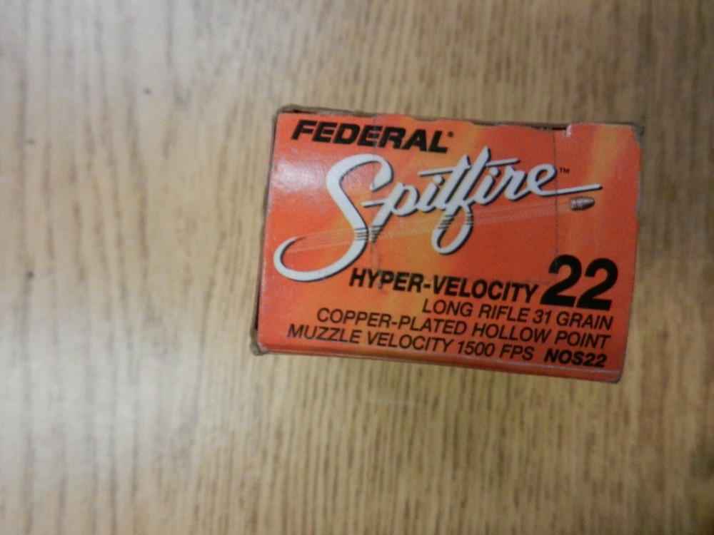 Federal Spitfire Hyper Velocity 22 Hollow Point Empty Box used