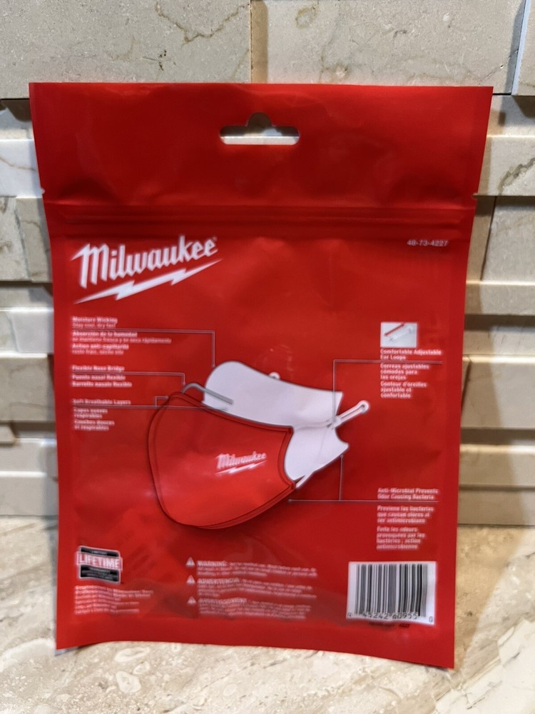 Milwaukee 48-73-4227 Face Mask - Red Single