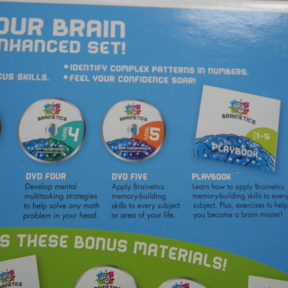NEW Brainetics Breakthrough Math & Memory Educational Program System 7 DVDs