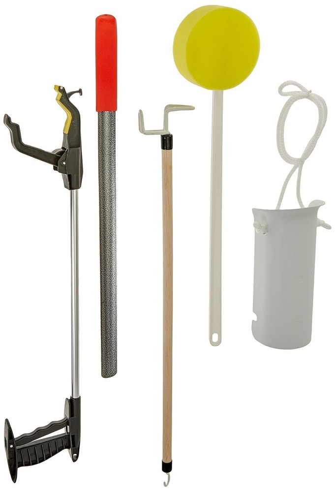 Post-Op Hip Replacement Recovery Kit: 5 Aids for Dressing, Bathing, Reaching