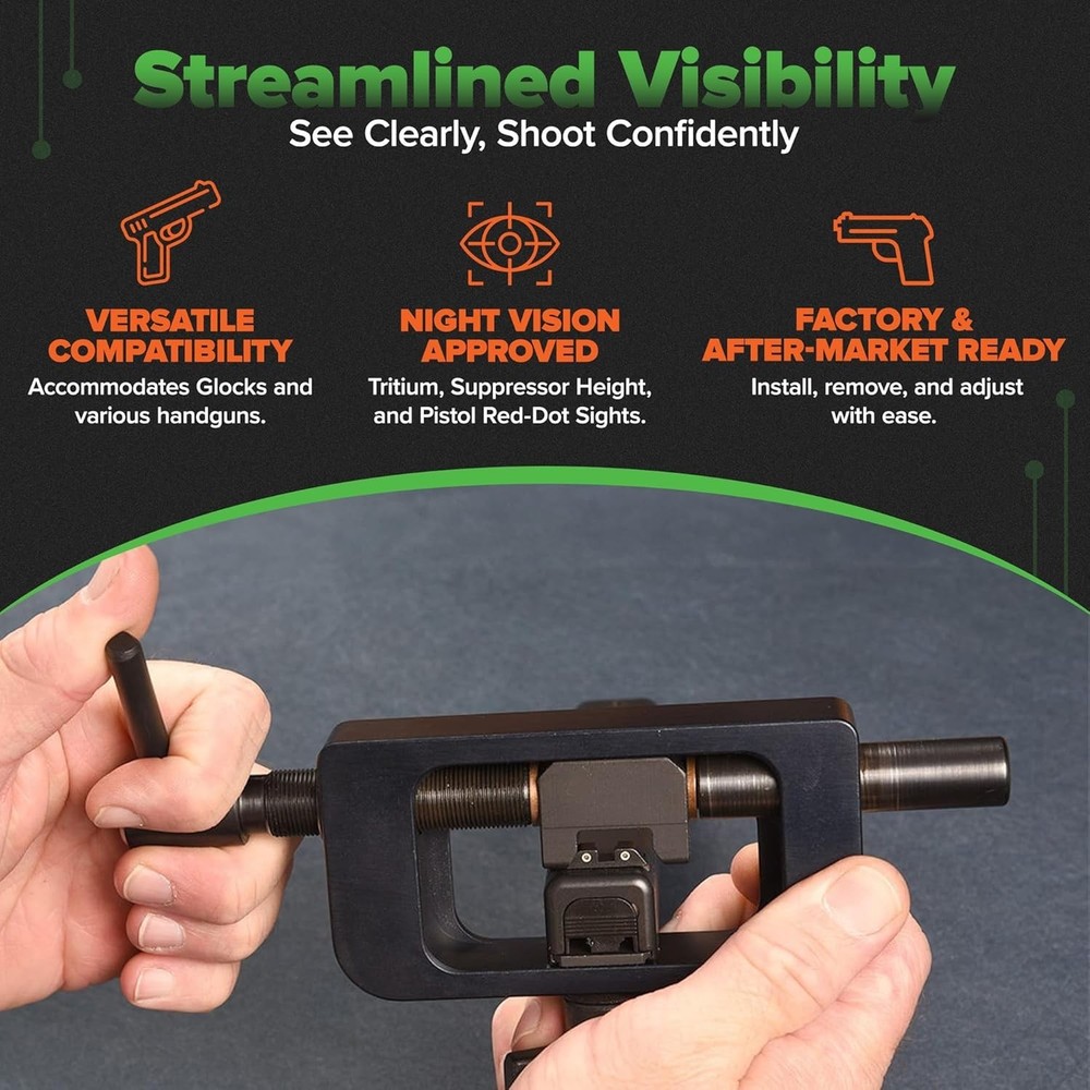Glock Rear Front Sight Tool Multi-Compatible for Tritium and Red Dot Sights