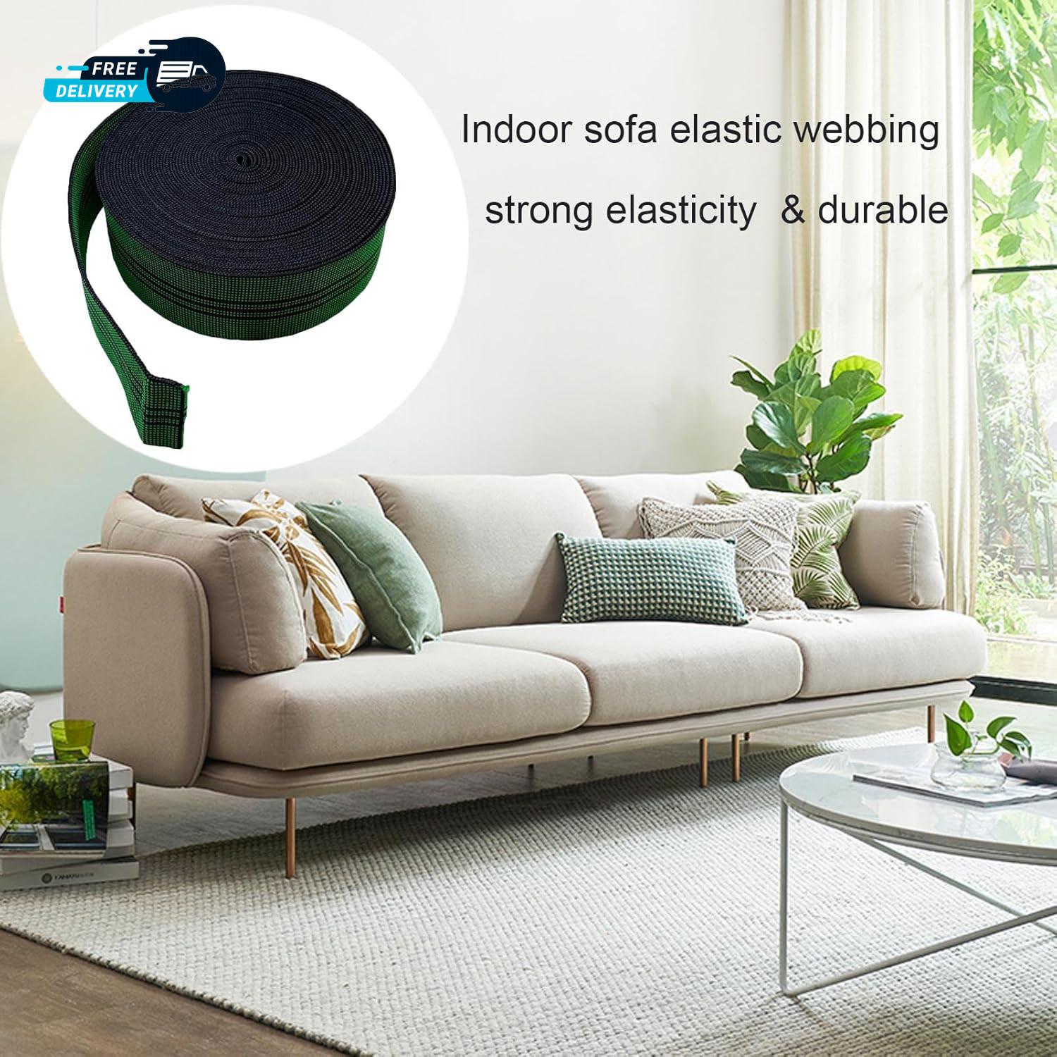 Upholstery Webbing Chair Couch Material Replacement,Elastic Webbing Latex Band