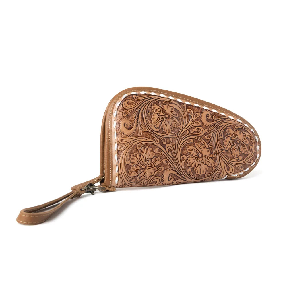 MYRA ~ TOOLED ~ LEATHER ~ PISTOL ~ CASE