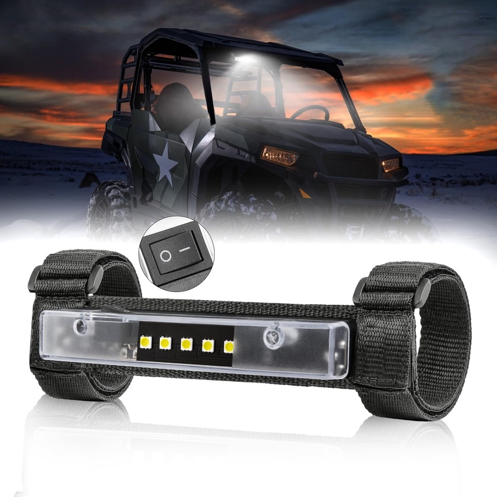 UTV Interior Dome Light, LTEODCHEW Universal Roll Bar Mount LED Light for UTV...