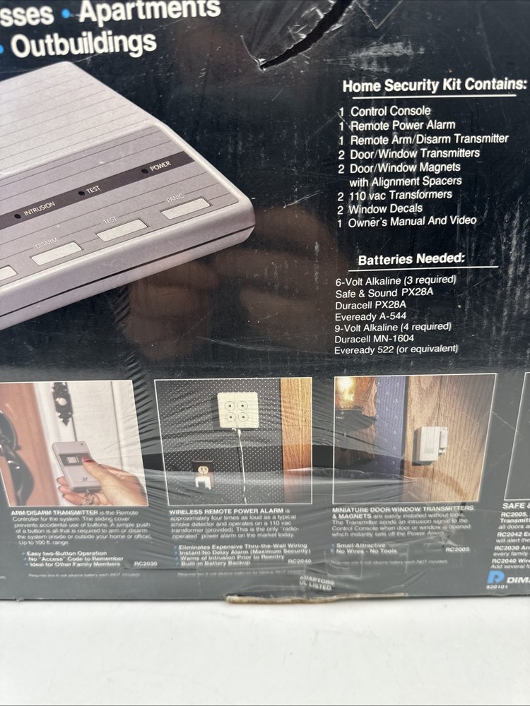 NEW Dimango RC2010 Safe & Sound Wireless Home Security System Sealed + RC2010