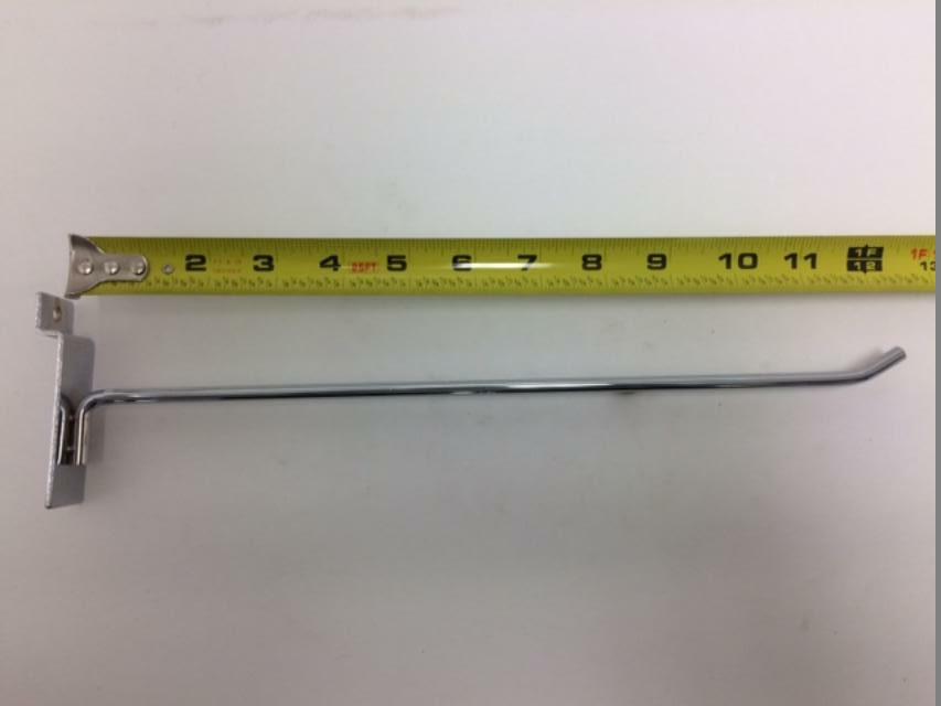 12" Chrome Slatwall Hooks 25-Pack C12-25