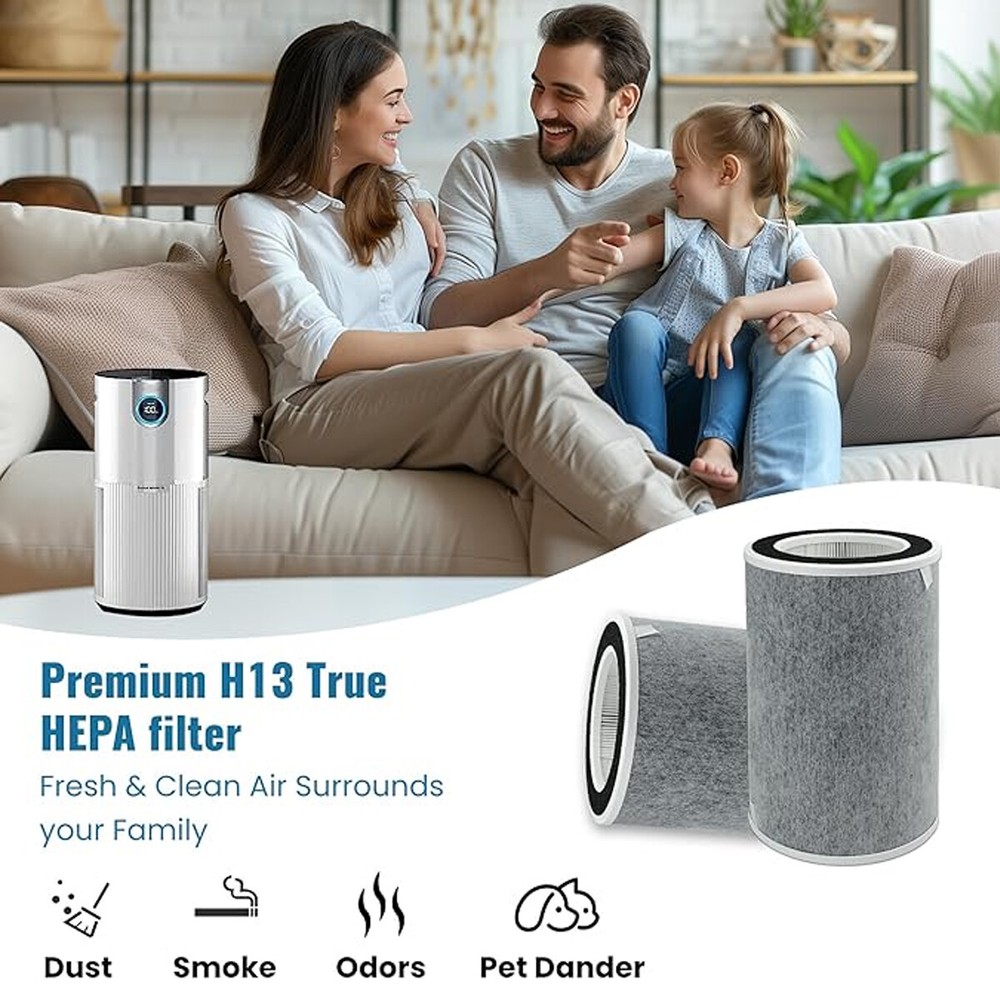 HP202 Replacement Filter Compatible with Shark Air Purifier HE2FKBAS HE2FKBASMB