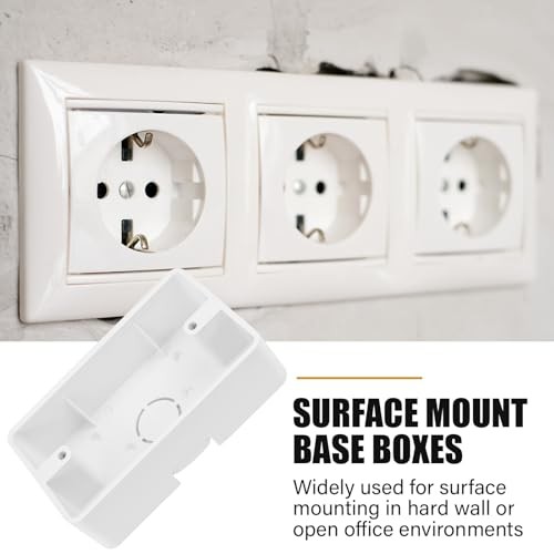 6 Pcs Electrical Box, Switch Outlet Box, Single Gang Electrical Box, 2-Position