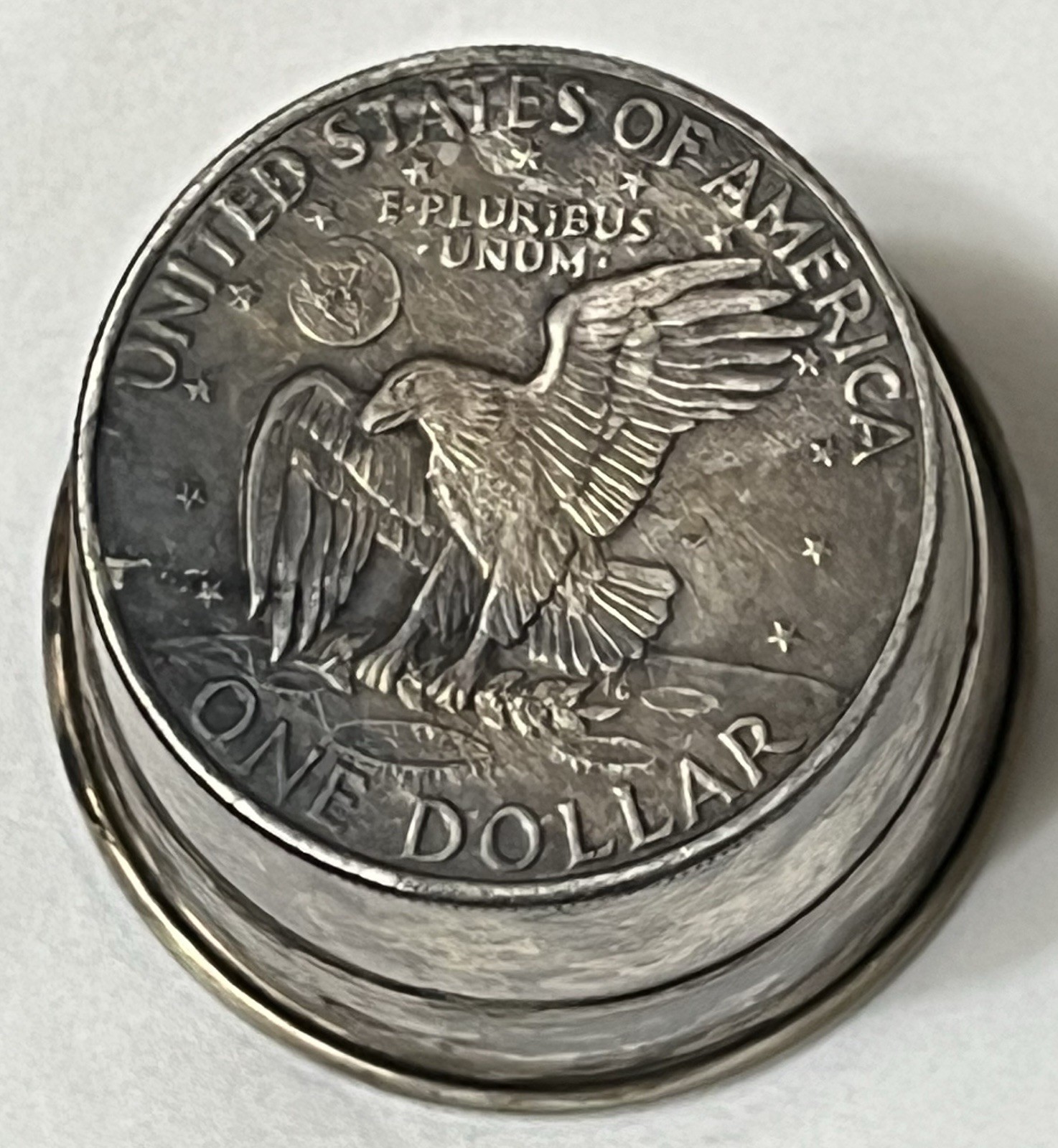 Dwight D. Eisenhower 1972 IKE Dollar Wallace 5215 Sterling Silver Shot / Jigger