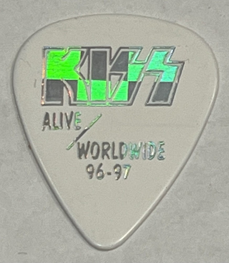 Kiss Ace Frehley Alive Worldwide Guitar Pick, Horizontal Prism On White