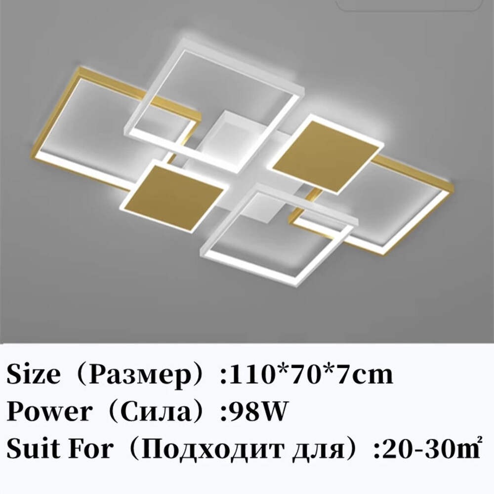 Modern Led Ceiling Light Simple Living Room Ceiling Lamp with Remote Control Ind