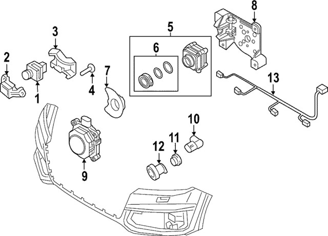 Genuine Audi Front Camera Front Bracket 4M0-853-231-B