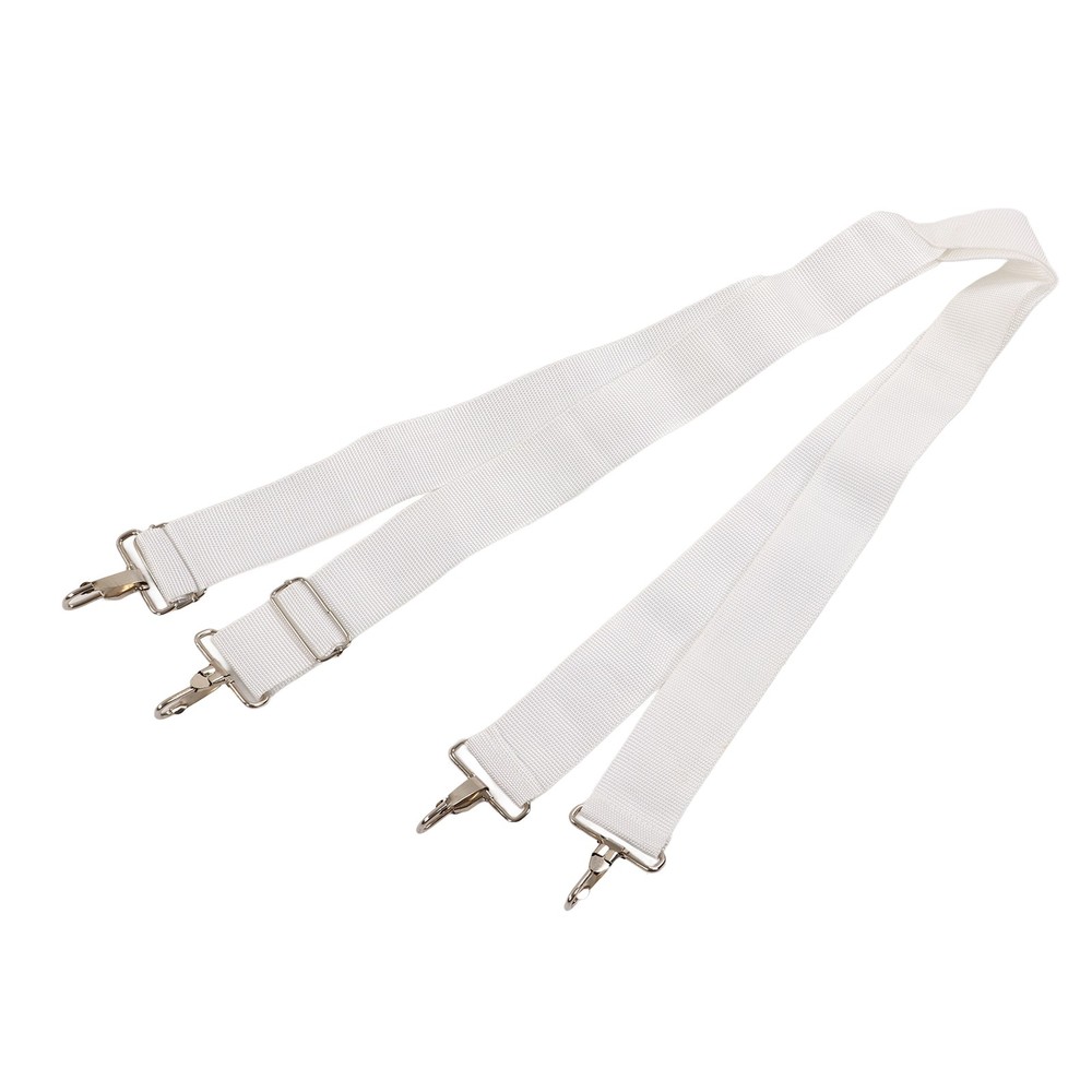 Adjustable White Bass Drum Strap Elastic Comfortable Double Shoulder Belt For Dr