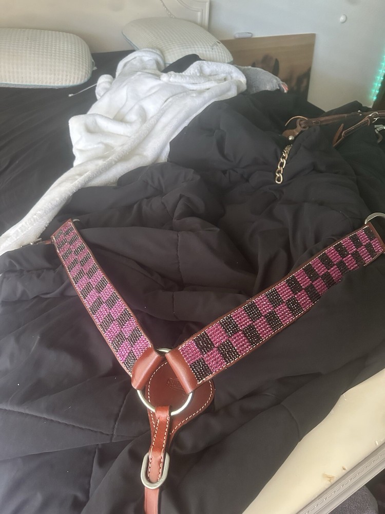 Pink Checkered Breast Collar