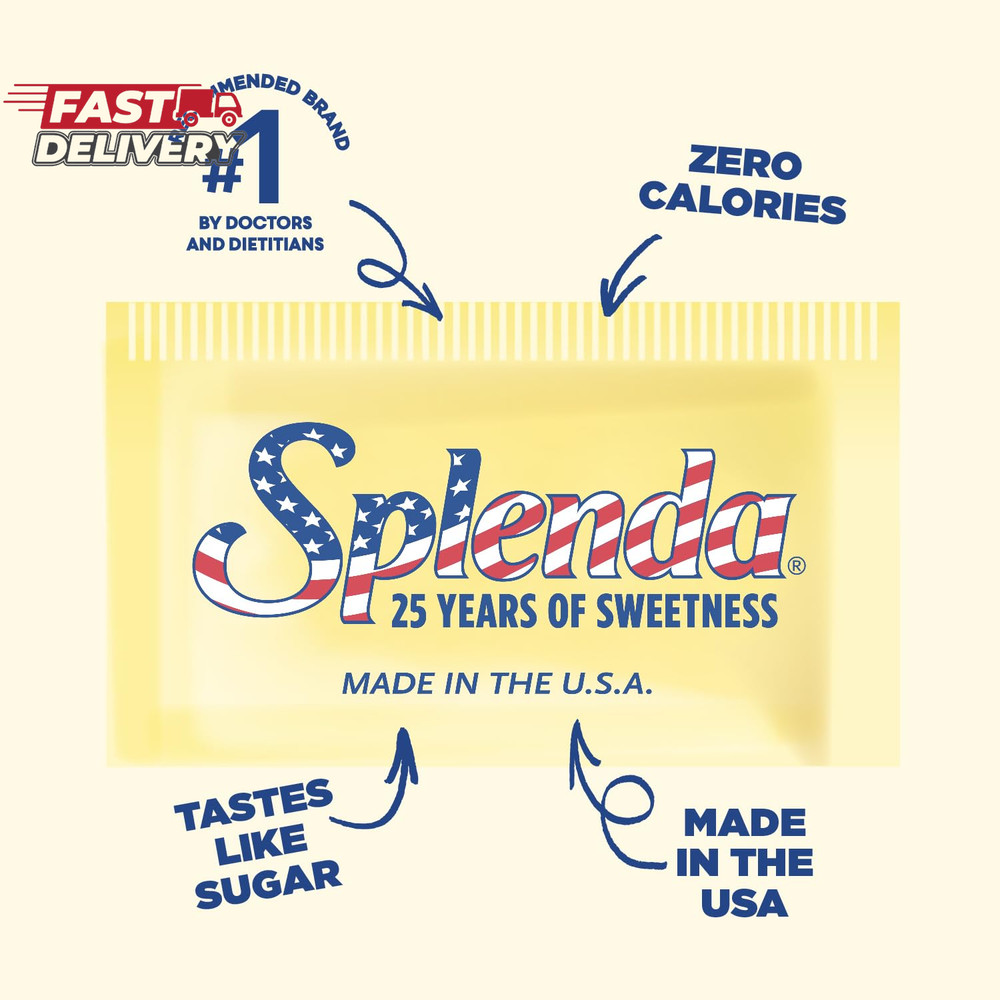 SPLENDA Zero Calorie Sweetener, 2000 Count Packets