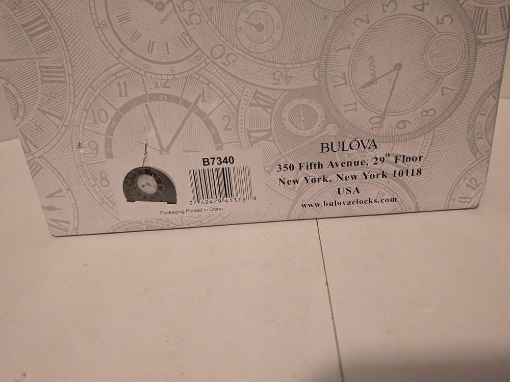 Bulova B7340 Tremont Clock Walnut Finish