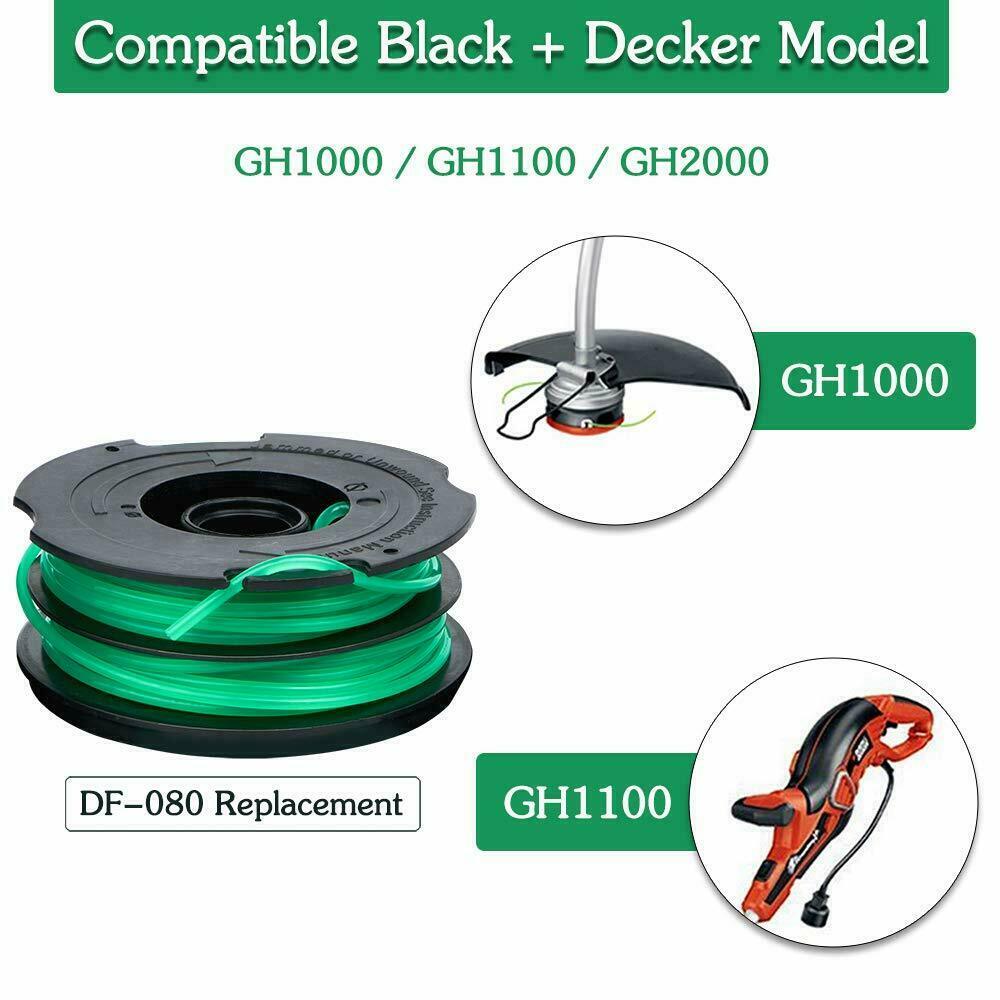Dual Line Trimmer Spool for Black & Decker DF-080-BKP 5-Pack