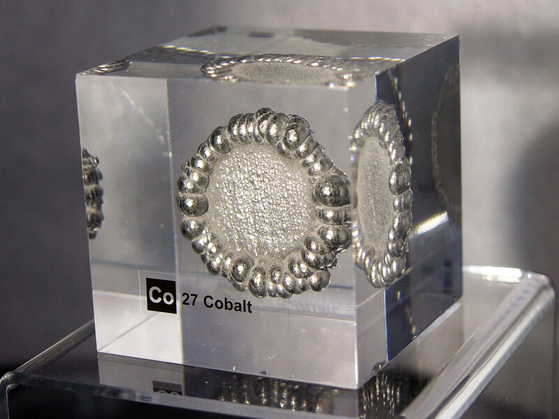 Acrylic Element cube - Cobalt Co - 50mm - 2 inches - for element collection
