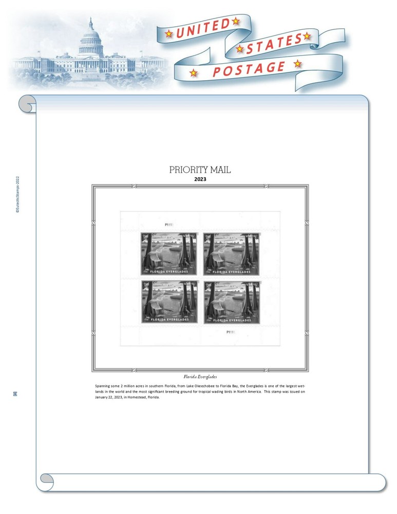 2023 U.S. Regular Issue Plate Block Supplement (White Ace Alternative)