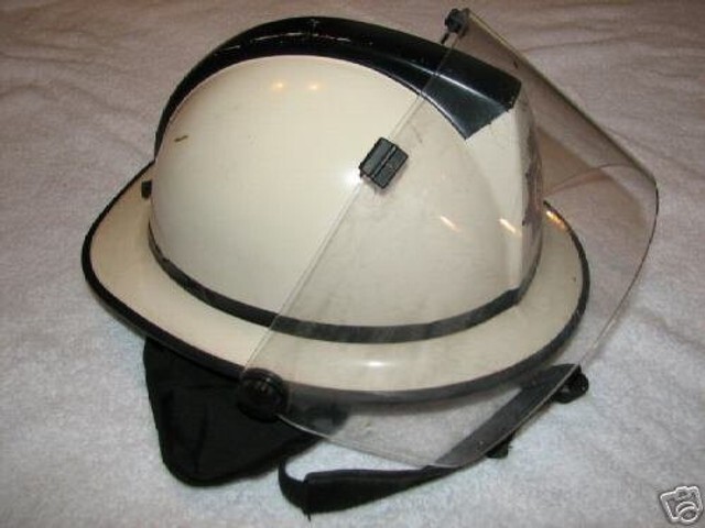 British Fireman's Helmet - White