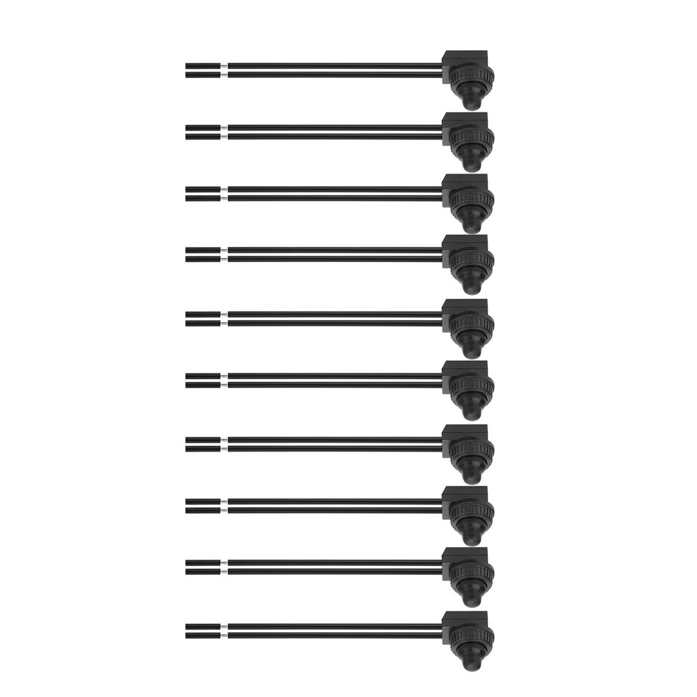 10Pcs Push Button Switch 4.5" Cord IP67 Waterproof for LED Light Motorcycle Part