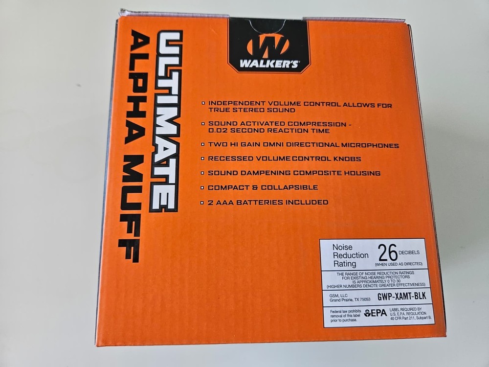 Walkers Ultimate Alpha Muff - Black - New