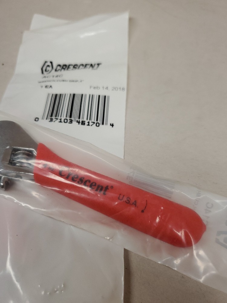 Crescent AC14C Adjustable Wrench 4" Cush Grip Chrome red handle