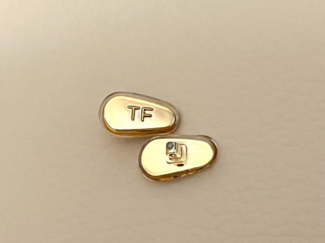 Tom Ford Gold Replacement Screw-in Nose Pads For Sunglasses Eyeglasses Silicone