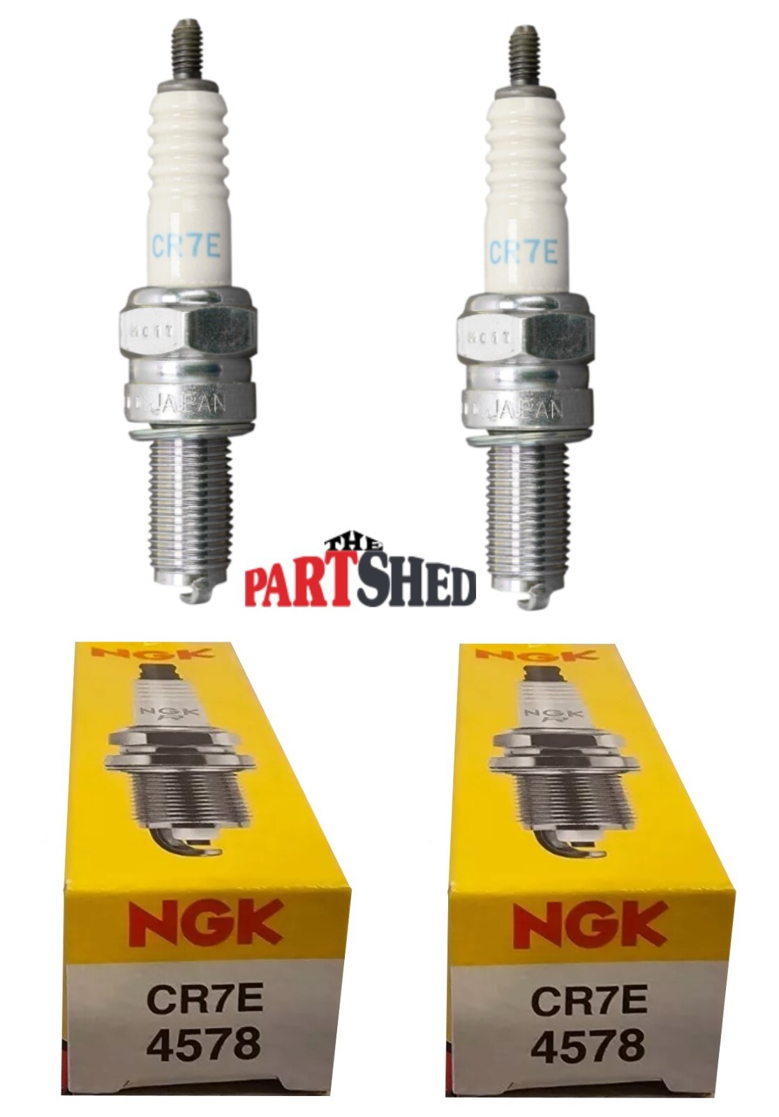 Kawasaki Brute Force 650 750 Prairie 700 KFX 700 Spark Plug Pack of 2 NGK CR7E