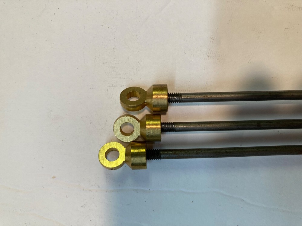 Grandfather Clock weight shell Rods with Loop and Nut end caps