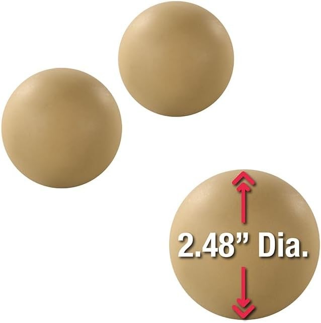 3-Pack Brown Roll & Score Arcade Game Balls - Durable PVC, 2.48' Diameter